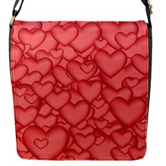 Background Hearts Love Flap Messenger Bag (s) by Nexatart