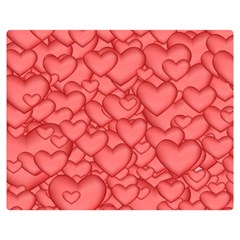 Background Hearts Love Double Sided Flano Blanket (Medium) 