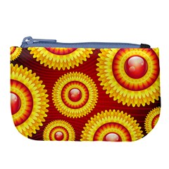 Floral Abstract Background Texture Large Coin Purse