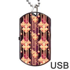 Seamless Pattern Patterns Dog Tag Usb Flash (two Sides) by Nexatart