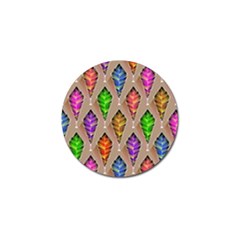 Abstract Background Colorful Leaves Golf Ball Marker (10 Pack) by Nexatart