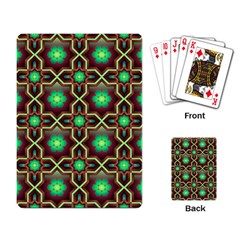 Pattern Background Bright Brown Playing Card