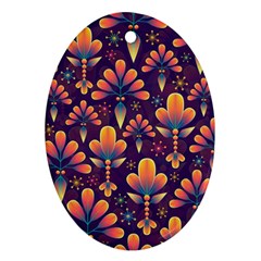 Abstract Background Floral Pattern Ornament (oval)