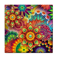 Colorful Abstract Background Colorful Tile Coasters by Nexatart