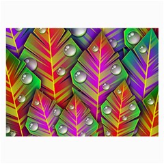 Abstract Background Colorful Leaves Large Glasses Cloth