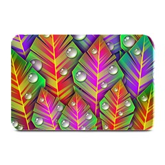 Abstract Background Colorful Leaves Plate Mats by Nexatart