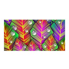 Abstract Background Colorful Leaves Satin Wrap by Nexatart