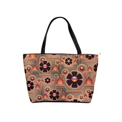 Background Floral Flower Stylised Shoulder Handbags by Nexatart