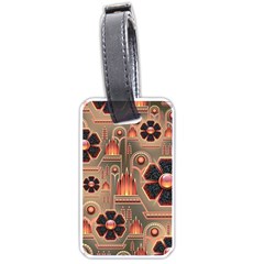 Background Floral Flower Stylised Luggage Tags (one Side)  by Nexatart