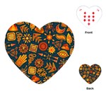 Pattern Background Ethnic Tribal Playing Cards (Heart)  Front