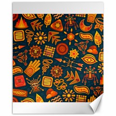 Pattern Background Ethnic Tribal Canvas 11  X 14   by Nexatart