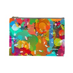 Background Colorful Abstract Cosmetic Bag (large)  by Nexatart