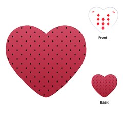 Watermelon Minimal Pattern Playing Cards (heart)  by jumpercat