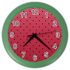 Watermelon Minimal Pattern Color Wall Clocks by jumpercat