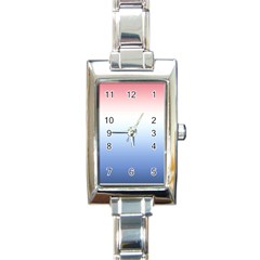 Red And Blue Rectangle Italian Charm Watch
