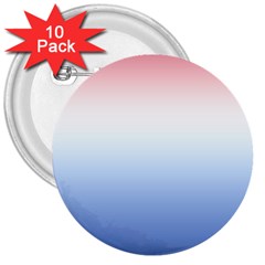 Red And Blue 3  Buttons (10 pack) 