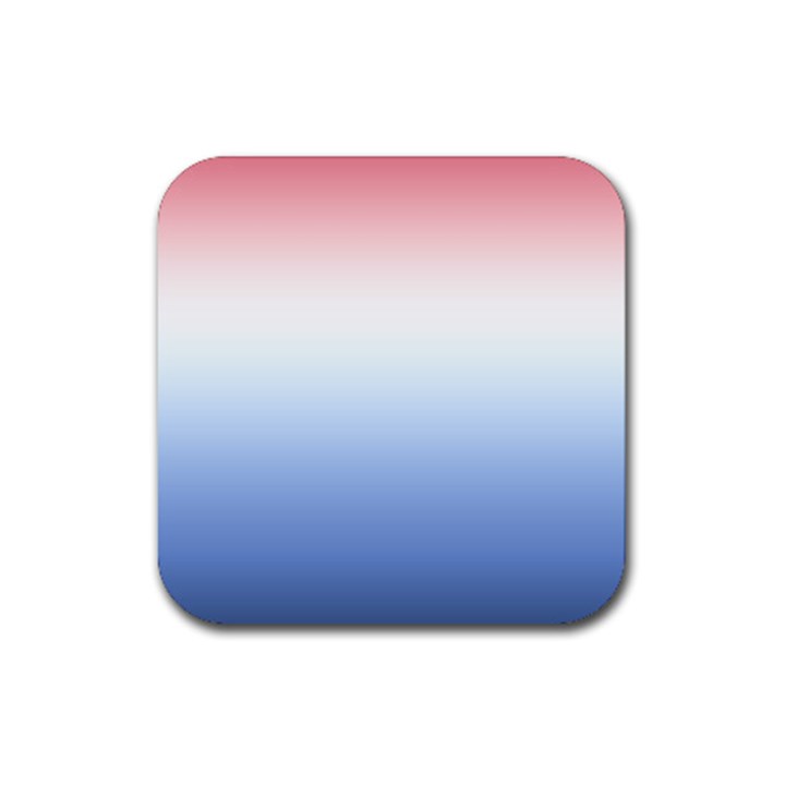 Red And Blue Rubber Coaster (Square) 