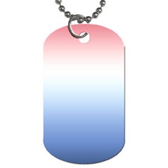 Red And Blue Dog Tag (One Side)