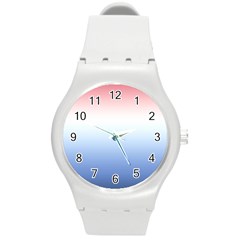 Red And Blue Round Plastic Sport Watch (M)