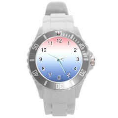 Red And Blue Round Plastic Sport Watch (L)