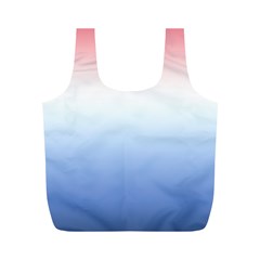 Red And Blue Full Print Recycle Bags (M) 
