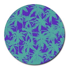 Electric Palm Tree Round Mousepads by jumpercat