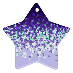 Purple Disintegrate Star Ornament (two Sides) by jumpercat