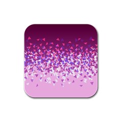 Pink Disintegrate Rubber Square Coaster (4 Pack)  by jumpercat