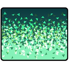 Green Disintegrate Fleece Blanket (medium)  by jumpercat