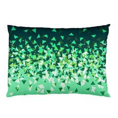Green Disintegrate Pillow Case (two Sides) by jumpercat