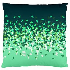 Green Disintegrate Standard Flano Cushion Case (one Side) by jumpercat