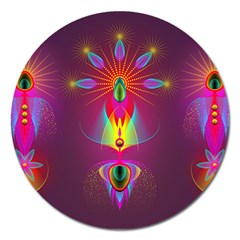 Abstract Bright Colorful Background Magnet 5  (round) by Nexatart