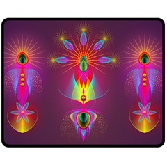 Abstract Bright Colorful Background Fleece Blanket (medium)  by Nexatart