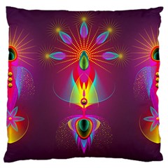 Abstract Bright Colorful Background Large Cushion Case (two Sides) by Nexatart