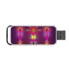 Abstract Bright Colorful Background Portable Usb Flash (two Sides)