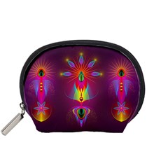 Abstract Bright Colorful Background Accessory Pouches (small) 