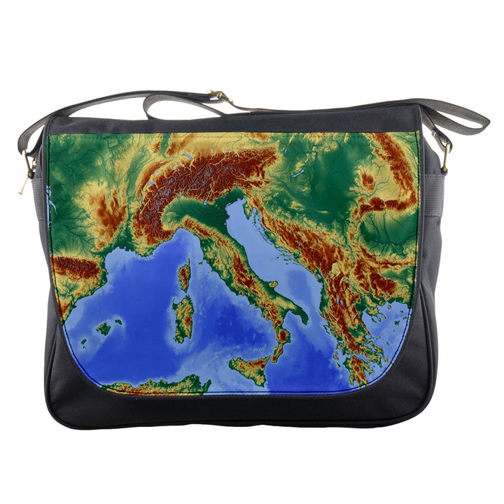 Italy Alpine Alpine Region Map Messenger Bags