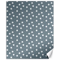 Floral Dots Blue Canvas 16  X 20  