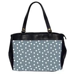 Floral Dots Blue Office Handbags (2 Sides)  by snowwhitegirl