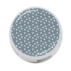 Floral Dots Blue 4-port Usb Hub (two Sides) 