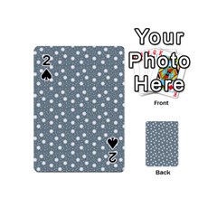 Floral Dots Blue Playing Cards 54 (mini) 