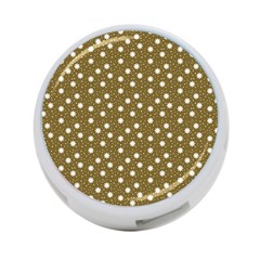 Floral Dots Brown 4-port Usb Hub (one Side) by snowwhitegirl