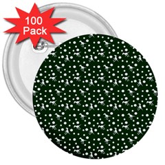 Dinosaurs Green 3  Buttons (100 Pack)  by snowwhitegirl