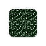 Dinosaurs Green Rubber Square Coaster (4 pack)  Front