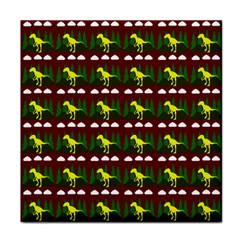 Dino In The Mountains Red Face Towel by snowwhitegirl