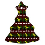 Dino In The Mountains Red Ornament (Christmas Tree)  Front