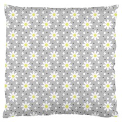 Daisy Dots Grey Large Cushion Case (one Side)