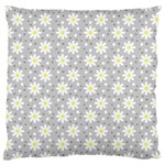 Daisy Dots Grey Large Cushion Case (One Side) Front