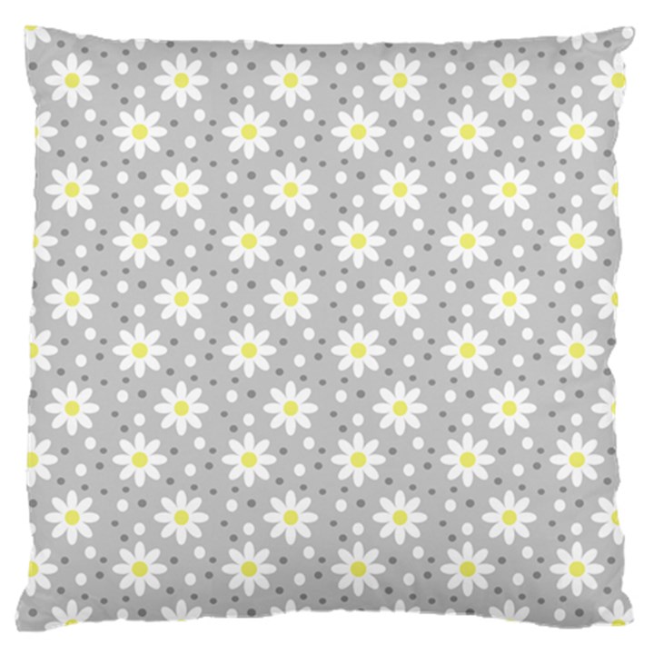 Daisy Dots Grey Large Cushion Case (One Side)