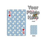 Daisy Dots Light Blue Playing Cards 54 (Mini)  Front - Diamond5